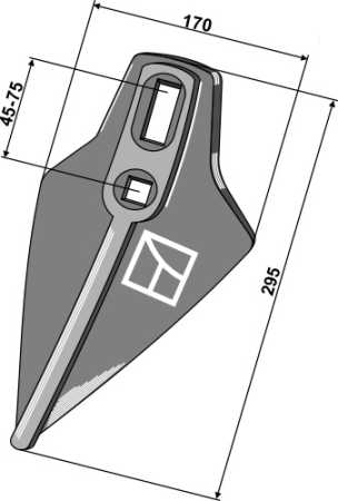 Gänsefußschar 170mm
